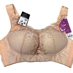 Mushiqi peach lace bra Size 42 NWT